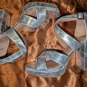 Silver Platform Sandals